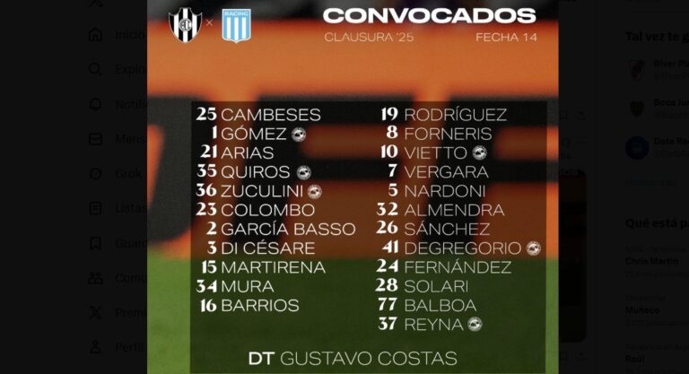 CLAUSURA 2025: RACING VIAJA A SANTIAGO TRAS LA ELIMINACIÓN ANTE FLAMENGO