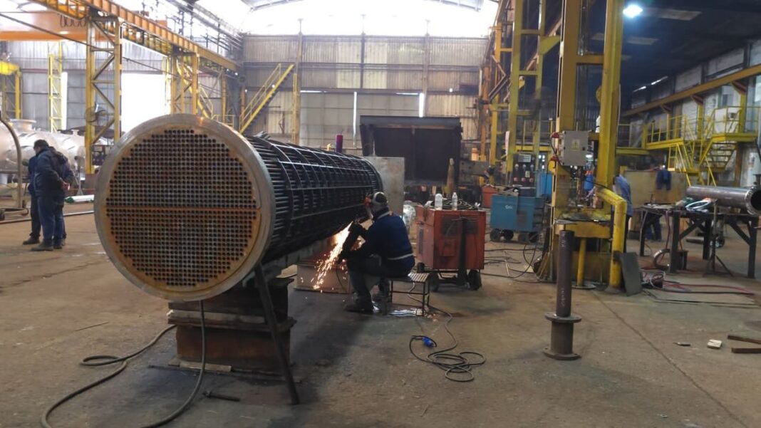 Gráfico con datos de la producción industrial en Argentina durante febrero de 2026