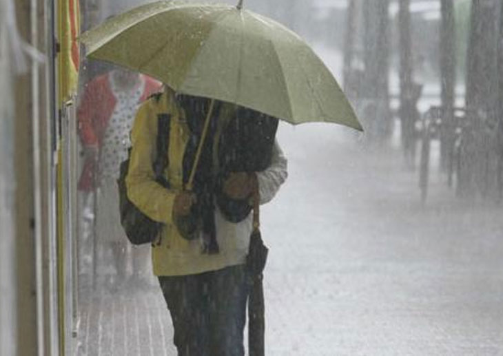 Mapa del pronóstico del tiempo con alerta amarilla sobre la provincia de Santa Fe