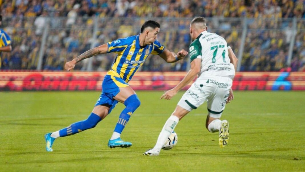 Vista aérea del estadio Gigante de Arroyito, sede del partido entre Central Córdoba y Sarmiento.