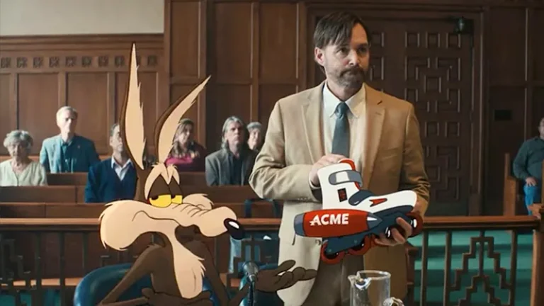 Póster de Coyote vs. Acme con el Coyote y el Correcaminos