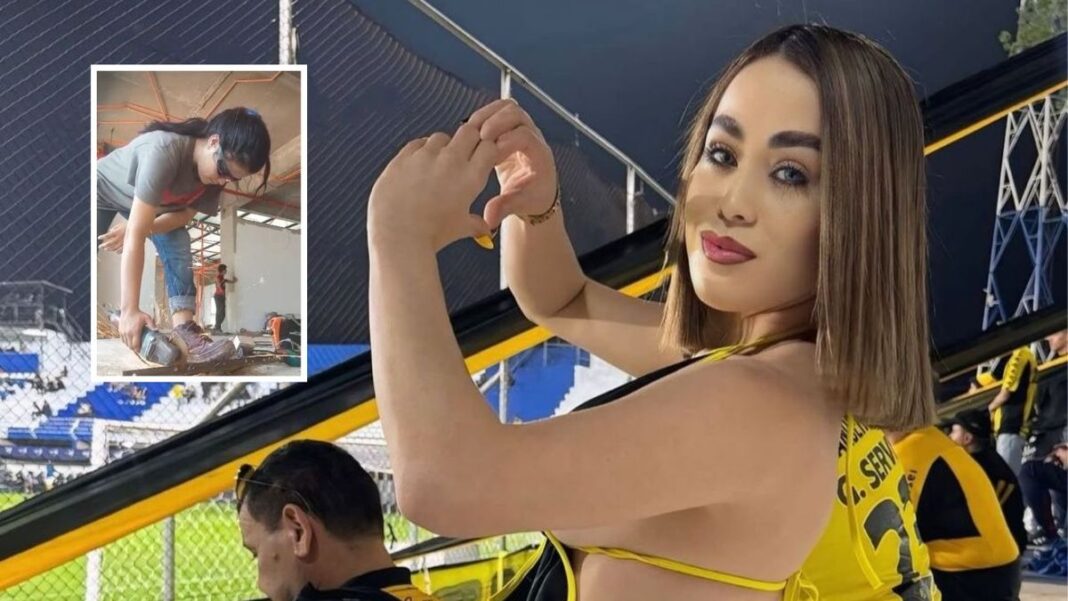 Marisol Olmedo, influencer y madrina de Guaraní, posando con vestimenta deportiva