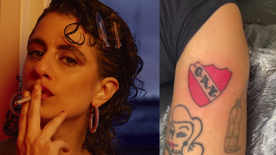 Marilina Bertoldi, cantante de rock, durante una entrevista.