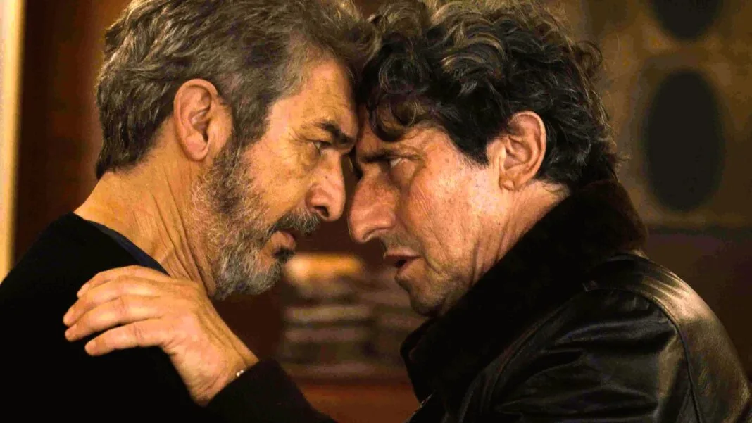 Escena del tráiler de Lo dejamos acá con Ricardo Darín y Diego Peretti
