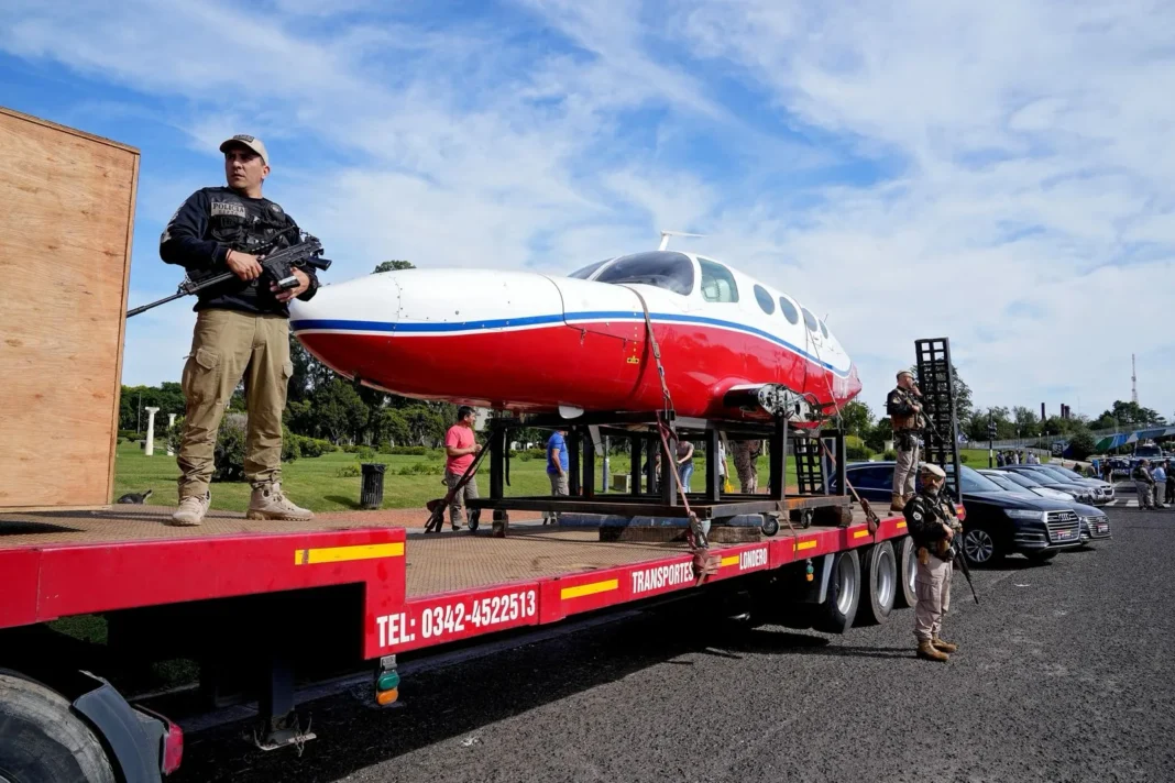 Vehículos exhibidos para la quinta subasta de bienes incautados al delito en Rosario, Santa Fe.