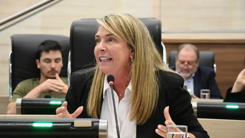 María Eugenia Schmuck, presidenta del Concejo Municipal de Rosario, durante una entrevista.