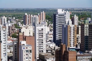 Edificios de departamentos en el centro de Santa Fe, donde se concentra la mayor cantidad de inquilinos