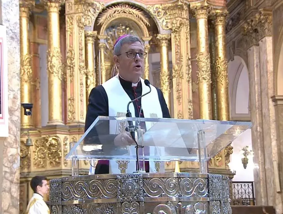 Monseñor Jorge García Cuerva durante el Tedeum por el 25 de Mayo
