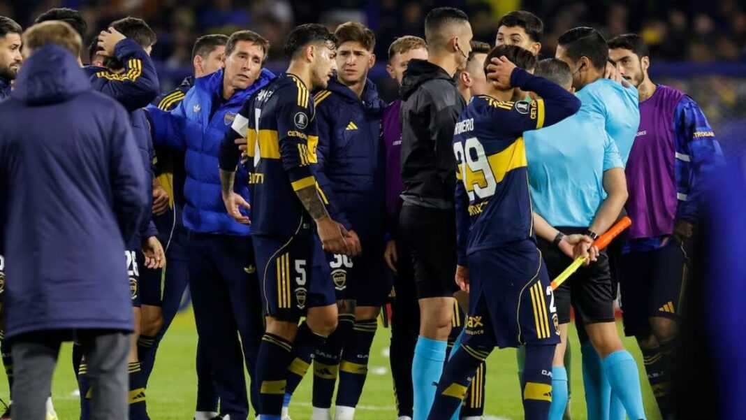 Claudio Úbeda en conferencia de prensa tras el empate de Boca ante Cruzeiro