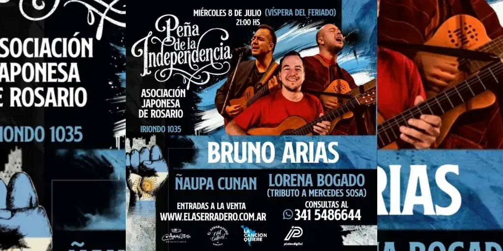 Bruno Arias en concierto de folclore