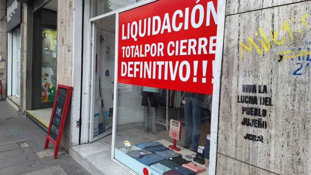 Gráfico sobre cierre de empresas en Argentina entre 2023 y 2026