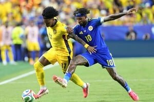 Jugadores de Curazao celebran el empate frente a Ecuador en el Arrowhead Stadium de Kansas City durante el Mundial 2026