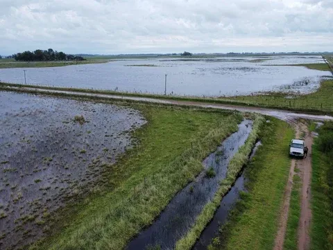 Campo inundado en Santa Fe