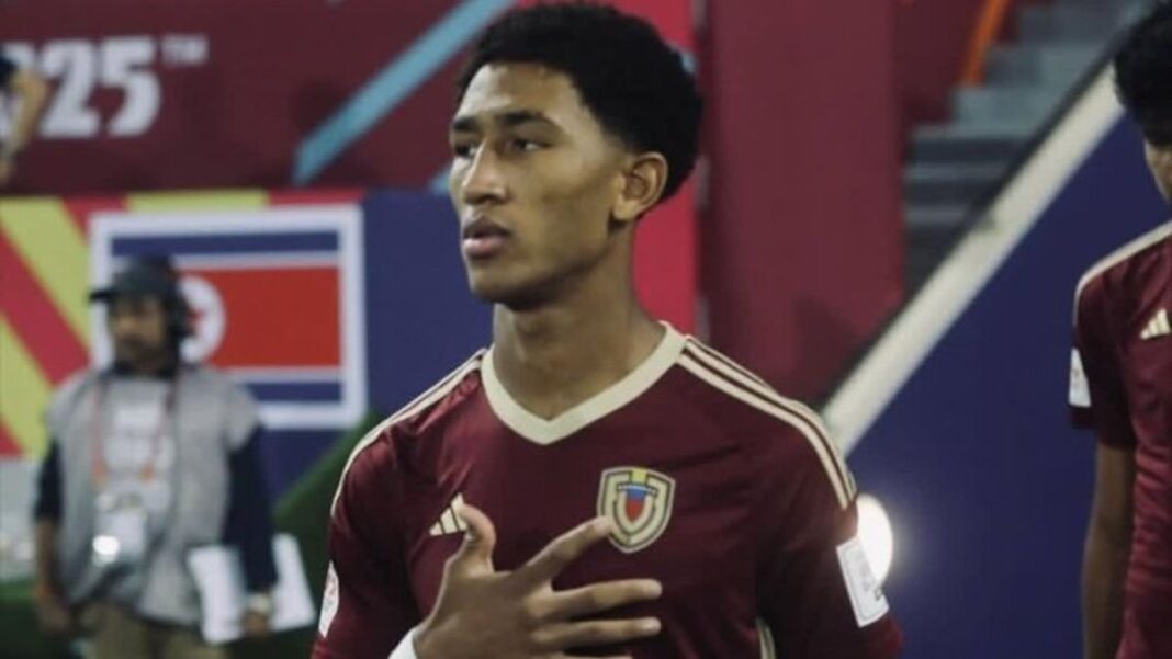 Yimvert Berroterán, futbolista venezolano de 18 años