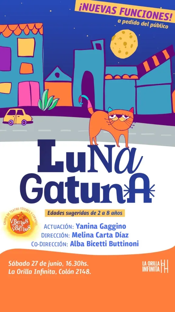 Escena de la obra Luna Gatuna del grupo Vamos que nos Vamos en Santa Fe