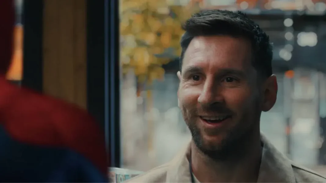 Lionel Messi y Tom Holland en spot de Spider-Man Brand New Day