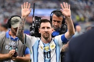 Lionel Messi entrenando en el gimnasio durante el Mundial 2026