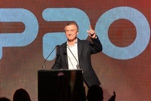 Mauricio Macri habla en un acto del PRO en Santa Fe