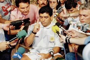 Diego Maradona durante el Mundial de Estados Unidos 1994