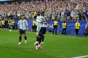 Lionel Messi celebrando un gol durante el Mundial 2026