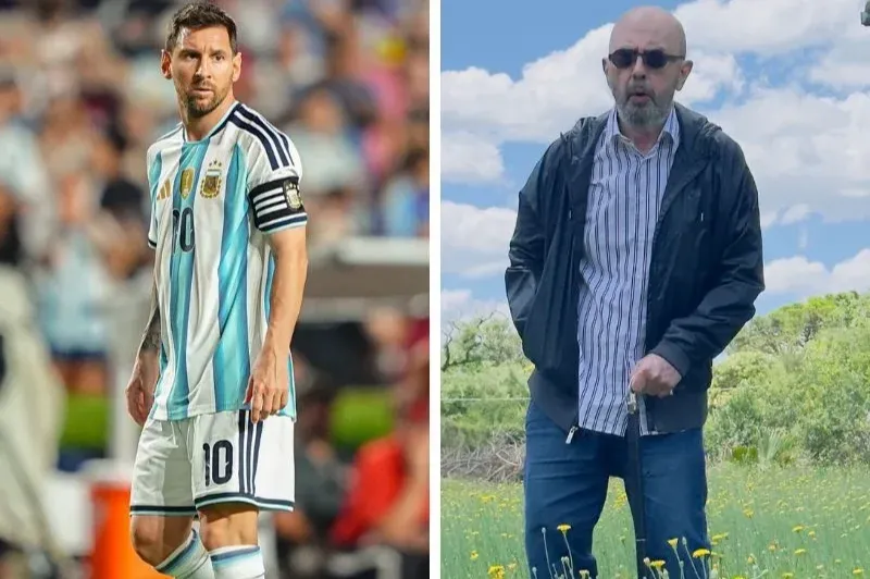 Lionel Messi durante un entrenamiento de la Selección Argentina