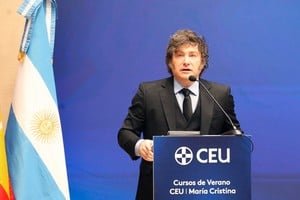 Javier Milei durante entrevista en España