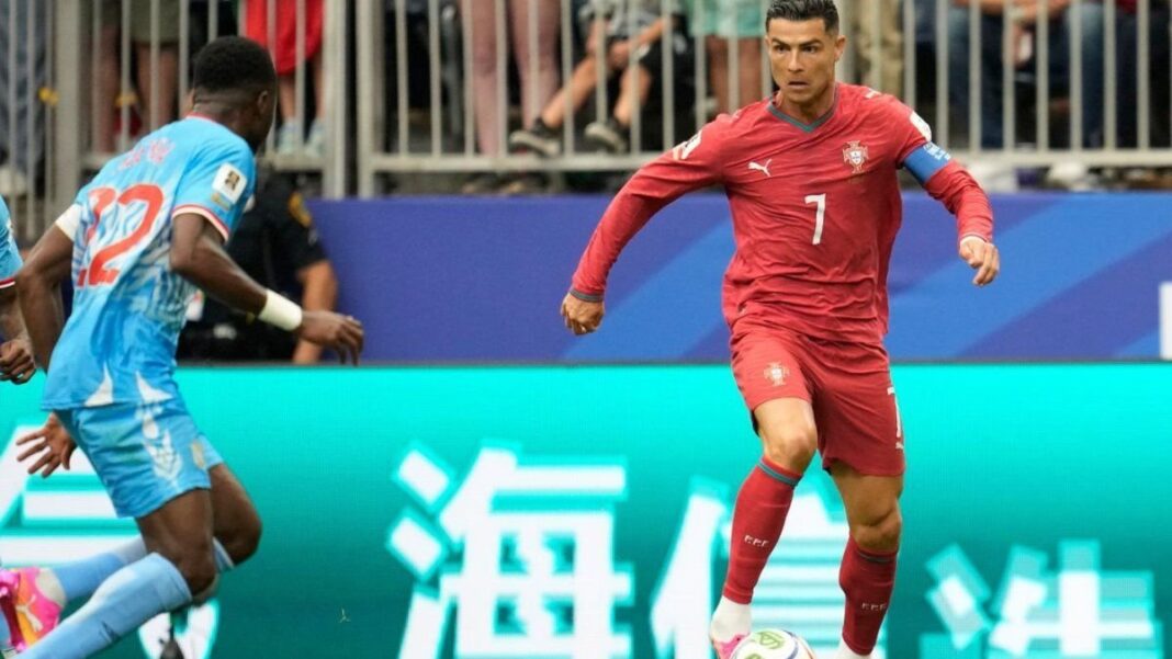 Jugadores de la selección de Portugal durante el partido de debut en el Mundial 2026