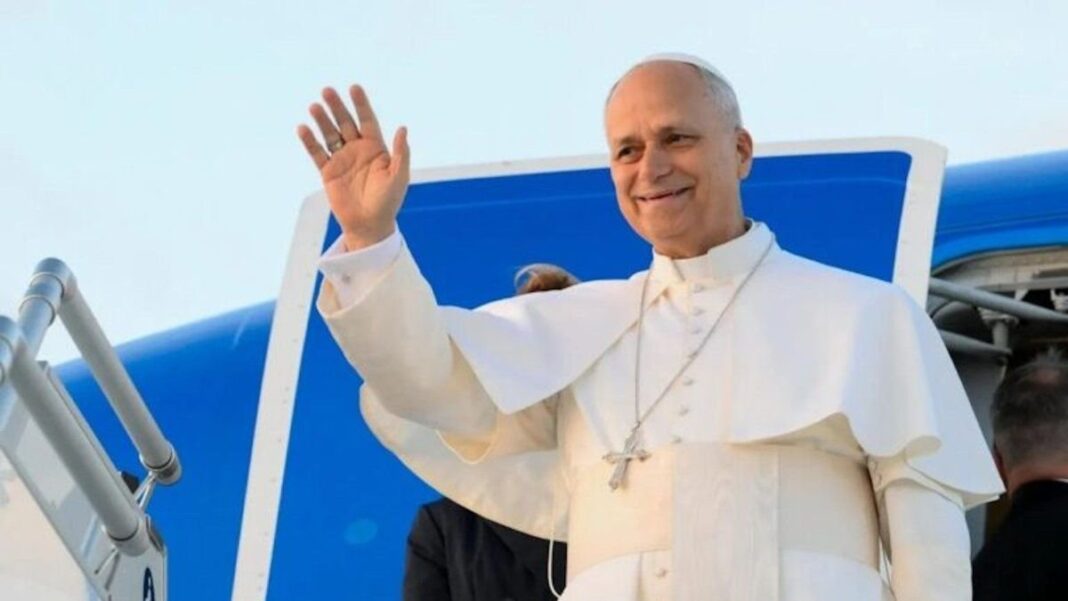 Papa León XIV durante un acto oficial