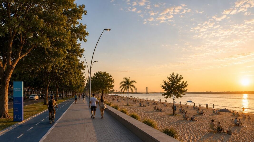 Obras en la costanera norte de Santa Fe