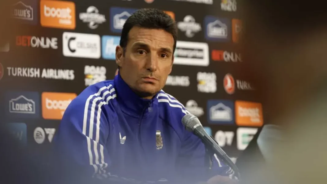 Lionel Scaloni en conferencia de prensa
