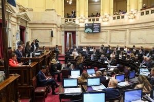 Sesión del Senado de la Nación durante el debate del acuerdo con bonistas