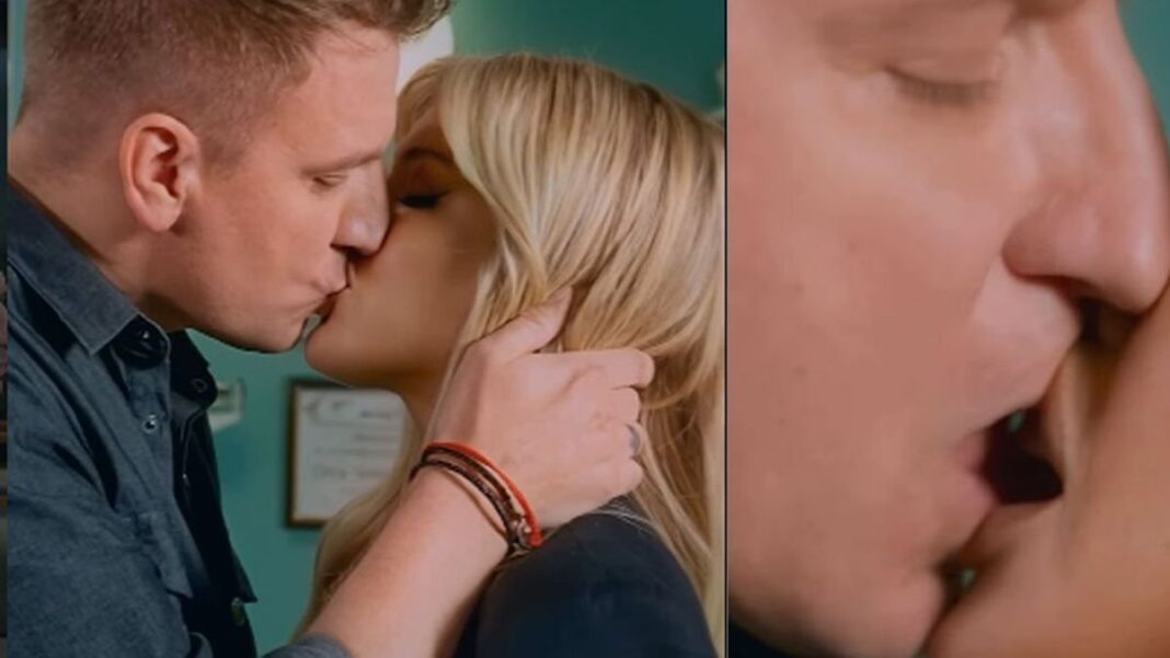 Wanda Nara y Maxi López en escena de beso para serie vertical Triángulo Amoroso