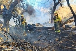 Predio afectado por incendios en Cafayate, Salta