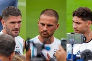 Futbolistas de la Selección argentina durante entrenamiento abierto en Atlanta