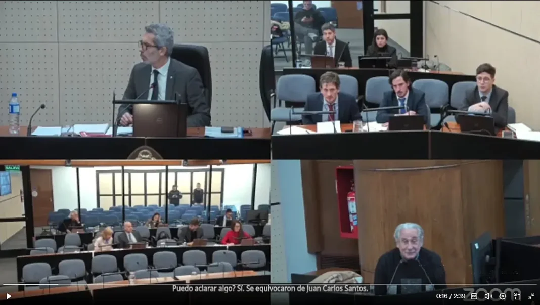 Sala de audiencias del Tribunal Oral Federal 7 en Comodoro Py