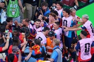 Jugadores de la selección española celebrando el título del Mundial 2026 en el MetLife Stadium