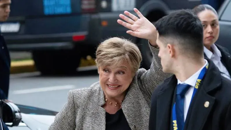 Kristalina Georgieva durante reunión con empresarios en Buenos Aires