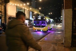 Colectivo urbano en la ciudad de Santa Fe