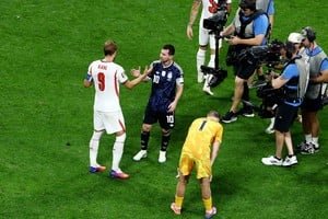 Harry Kane durante el partido contra la Selección argentina en las semifinales del Mundial 2026
