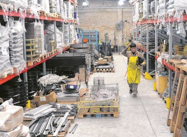 Gráfico de producción industrial en Santa Fe