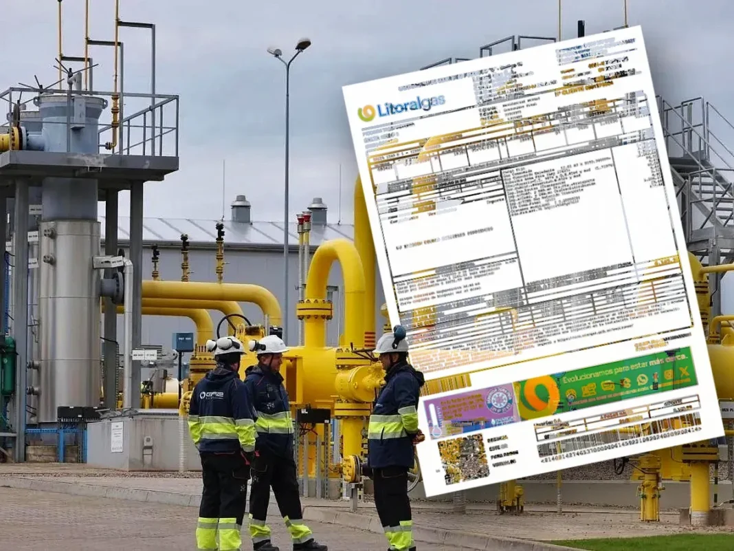 Medidor de gas natural en una vivienda
