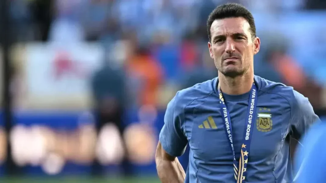 Lionel Scaloni durante el Mundial