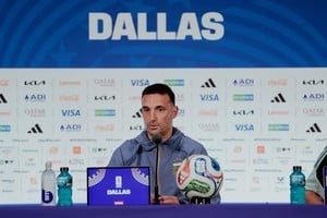 Lionel Scaloni en conferencia de prensa