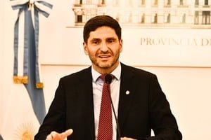 Maximiliano Pullaro en conferencia de prensa en Rafaela
