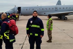 Rescatista santafesino Darío Rojas en operativo en Venezuela