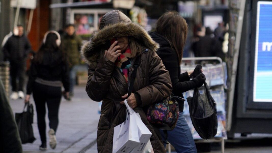 Termómetro marcando temperatura bajo cero en Rosario