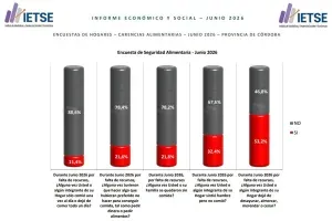 Gráfico del informe IETSE sobre acceso a alimentos en Córdoba