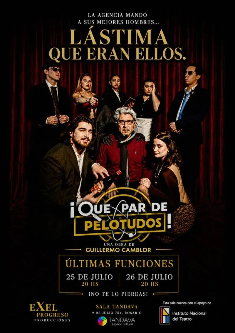 Escena de la obra Qué par de pelotudos en la sala Tandava de Santa Fe