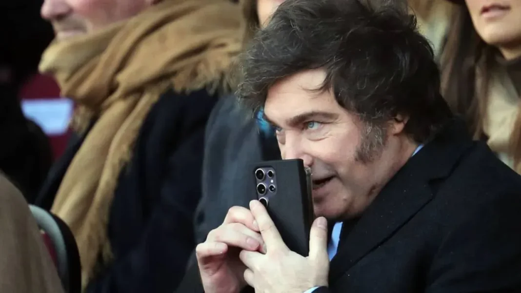 Presidente Javier Milei en un acto oficial