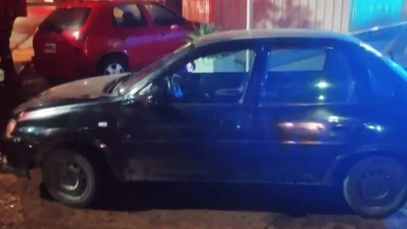 Vehículo afectado por explosión de GNC en Capitán Bermúdez
